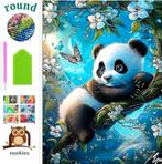 nr 90 Diamond Painting Pandabeer 50x40cm (rond), Hobby en Vrije tijd, Verzenden, Nieuw, Knutselwerk