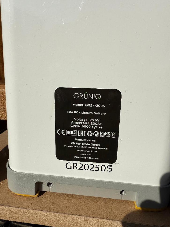 BATTERIE LIFEPO 4 Grüniq 200 S 24 V AVEC CELLULES BYD, Caravanes & Camping, Camping-car Accessoires, Comme neuf, Enlèvement