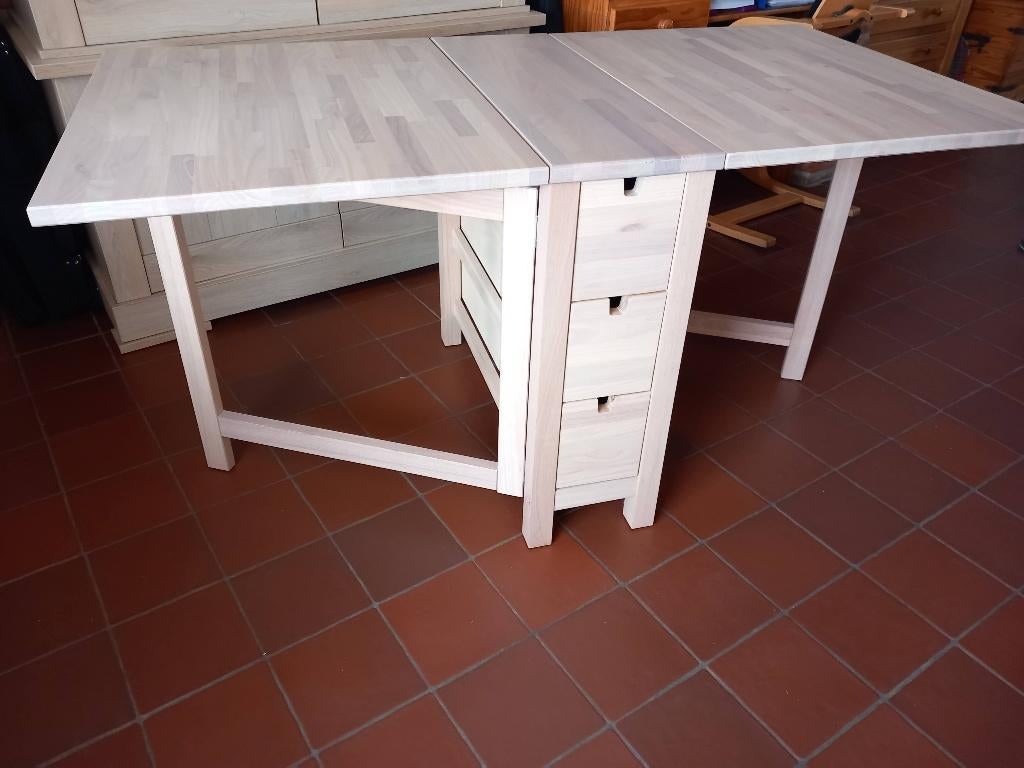 Klaptafel Norden, berken, Ophalen, Zo goed als nieuw, Hout, Minder dan 100 cm