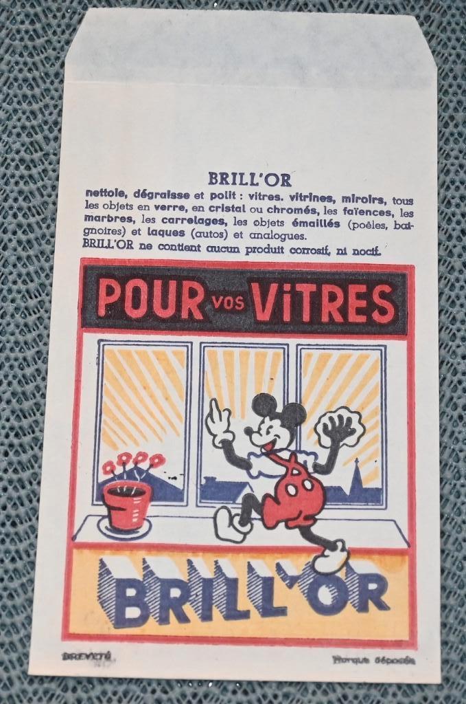 Brill 'Or/Pour vos vitres/Avec Mickey Mouse, Envoi, Mickey Mouse, Comme neuf, Autres types