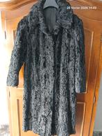 Véritable manteau de fourrure en Astrakan, Enlèvement, Porté, Taille 42/44 (L), Noir