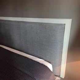 Tête de Lit, Maison & Meubles, Chambre à coucher | Lits, Utilisé, Deux personnes, 160 cm, Autres dimensions, Bois, Gris, Enlèvement