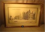 Mooie Tekening 'Castellum de Oostmalle' - Gesigneerd, Antiek en Kunst, Ophalen of Verzenden