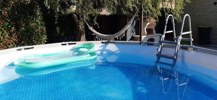 Piscine chauffée, Jardin & Terrasse, Piscines, Comme neuf, Piscines hors sol, 80 à 120 cm, 200 à 400 cm, 200 à 300 cm, Rond, Enlèvement