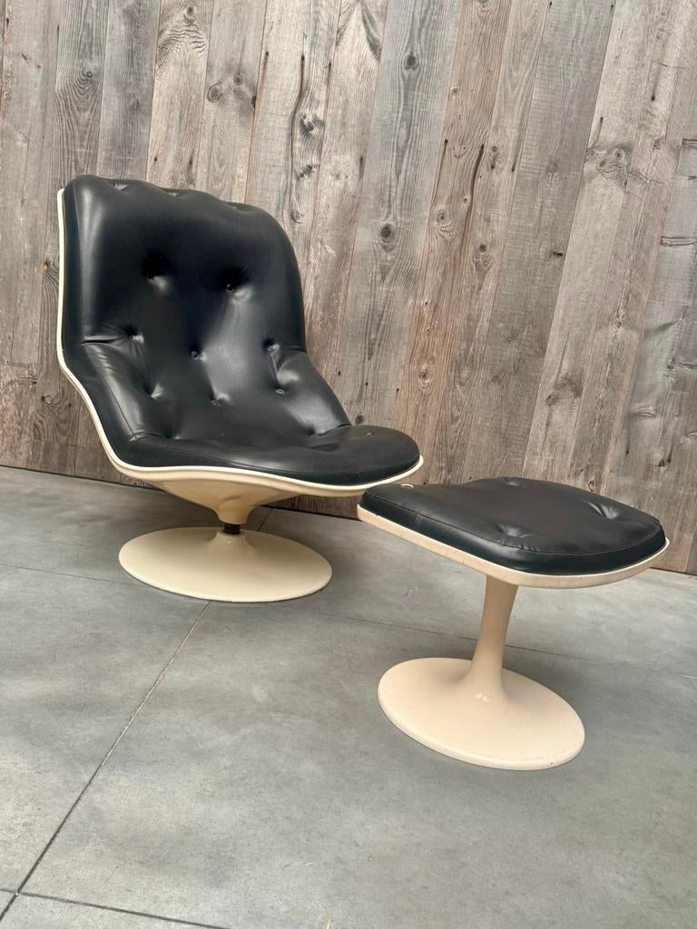 Rare vintage fauteuil Shelby Beaufort made in Belgium 1970s, Enlèvement ou Envoi, Utilisé, 100 à 125 cm, 75 à 100 cm