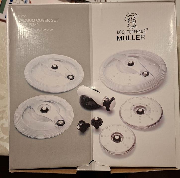 KOCHTOPFHAUS:  MÜLLER: Vacuum Cover Set (deksels), Huis en Inrichting, Keuken | Servies, Nieuw, Overige typen, Overige stijlen