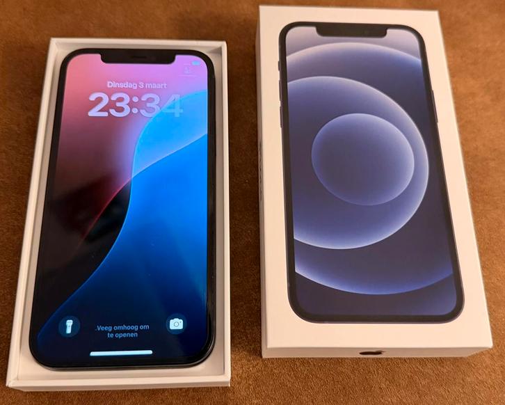 iPhone 12 – 64GB – Zwart, Telecommunicatie, Mobiele telefoons | Apple iPhone, Zo goed als nieuw, iPhone 12, Zwart, Ophalen