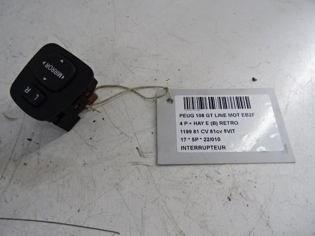 COMMUTATEUR Peugeot 108 (01-2014/-), Autos : Pièces & Accessoires, Tableau de bord & Interrupteurs, Peugeot, Utilisé