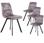 Velvet elis eetkamerstoelen antraciet en champagne kleur., Neuf, Autres couleurs, Enlèvement, Modern