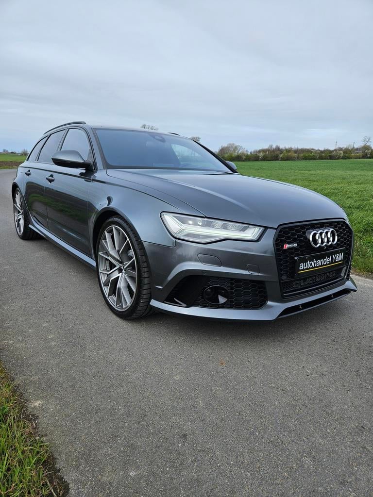 Audi RS6 Avant Performance 605pk Lichte-vracht Gekeurd, Autos, Cuir, Argent ou Gris, Achat, Euro 6