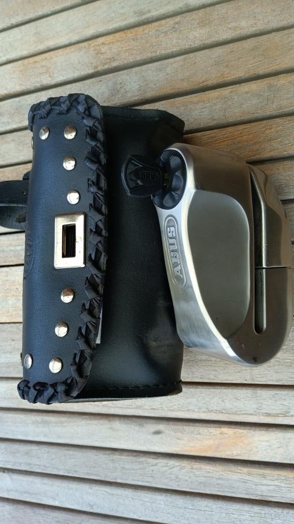 Abus Detecto Granit schijfrem slot met alarm,nwprijs 219€, Ophalen, Gebruikt