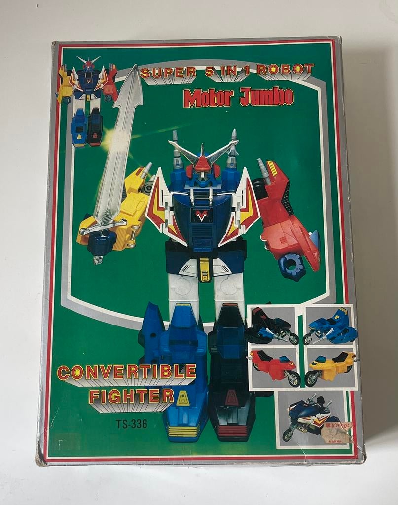 Super 5 in 1 Robot Motor Jumbo Convertible Fighter Vintage, Ophalen of Verzenden, Zo goed als nieuw