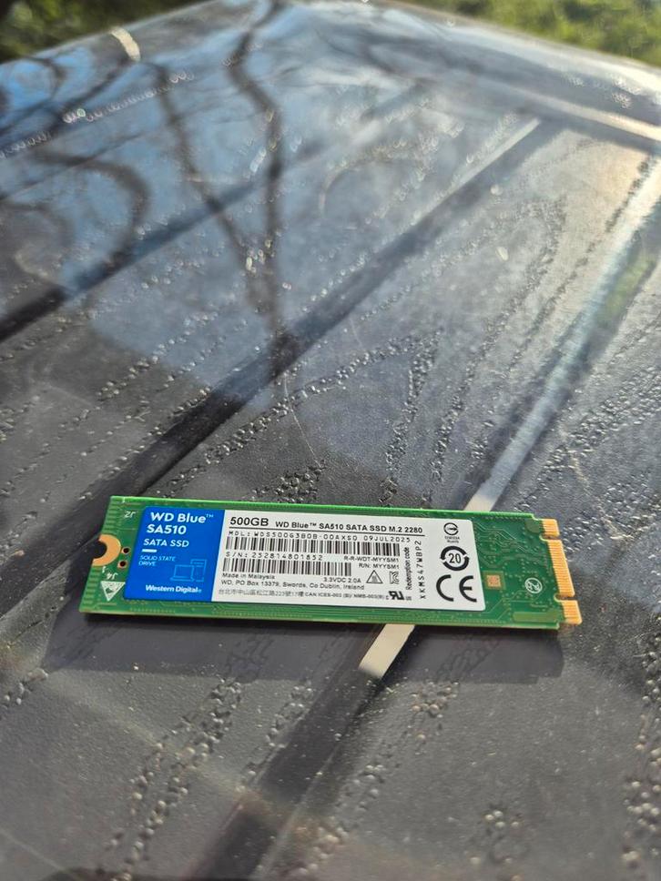 WD Blue 500gb M.2 SSD, Computers en Software, Harde schijven, Zo goed als nieuw, Desktop, Intern, SSD, Overige aansluitingen, Ophalen of Verzenden