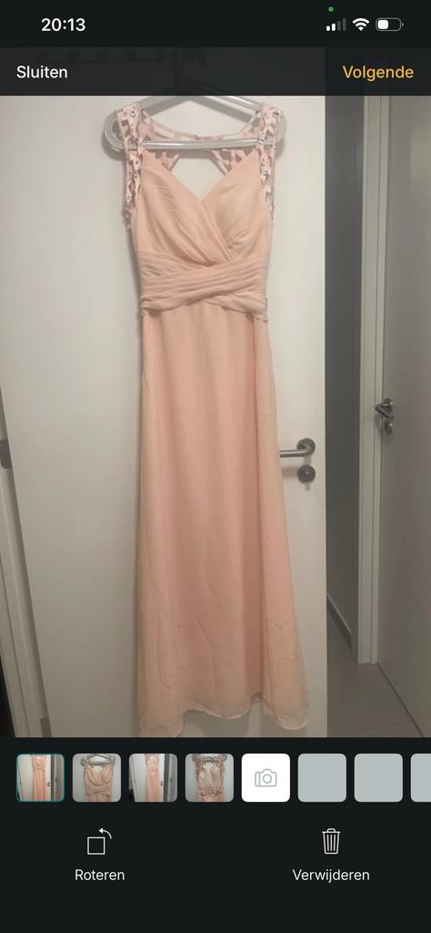 Mooi avondjurk maat S, Kleding | Dames, Gelegenheidskleding, Ophalen, Zo goed als nieuw, Maat 36 (S), Roze