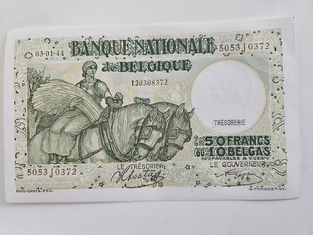 50 francs 1944 nieuwstaat, Verzenden