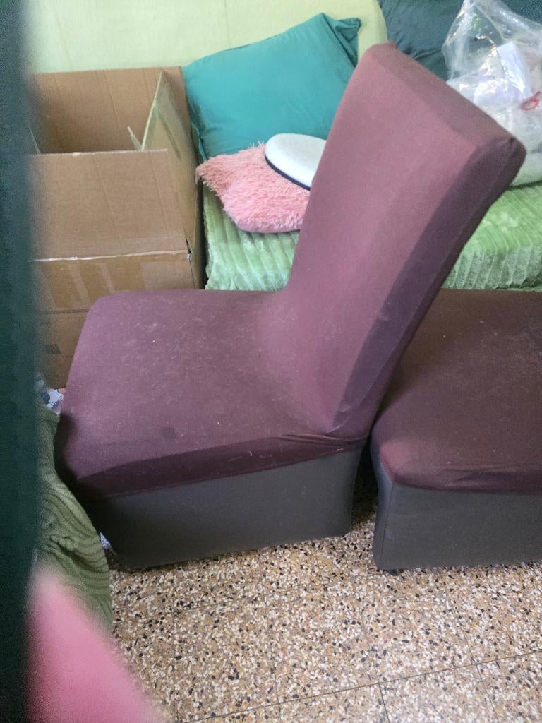 4 chaise sur roulettes  cuir a remplacer, Maison & Meubles, Chaises, Brun, Enlèvement, Utilisé, Cuir