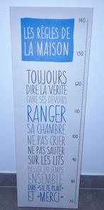 Toile imprimée / toise ''les règles de la maison '', Enlèvement