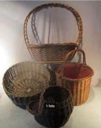 4 Mooie verschillende Rieten Manden, Ophalen of Verzenden, Zo goed als nieuw, Riet, Mand