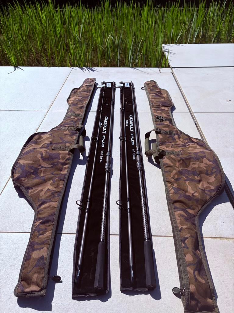 2x Sportex Catapult stalker CS-4 10ft, 3 lbs + Fox sleeves, Watersport en Boten, Hengelsport | Karpervissen, Ophalen, Zo goed als nieuw