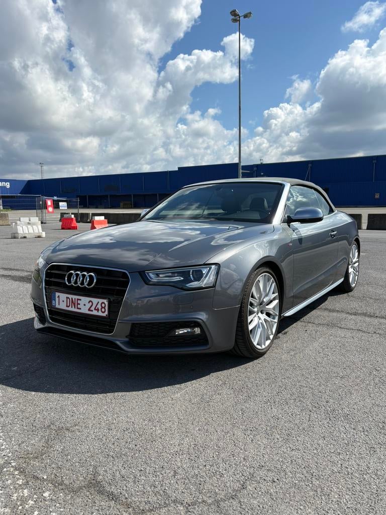Audi a5 cabriolet.  S line, Auto's, Automaat, Zwart, Cabriolet, Leder