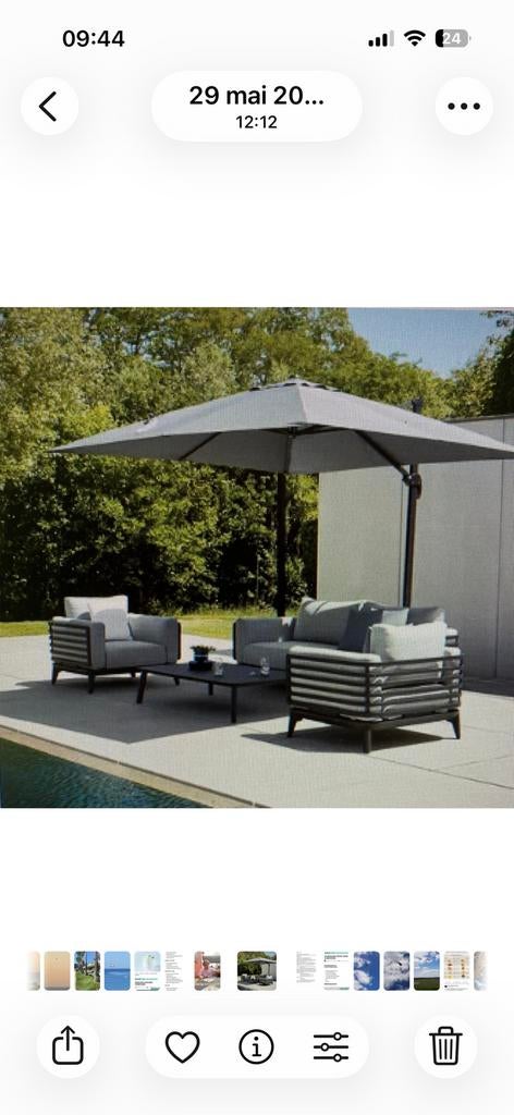 Magnifique parasol articulé a SAISIR., Enlèvement, Comme neuf, Étanche