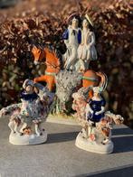 3 antieke beelden staffordshire porselein, Antiek en Kunst, Ophalen