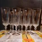 10 kristallen champagne / cava glazen, Ophalen of Verzenden