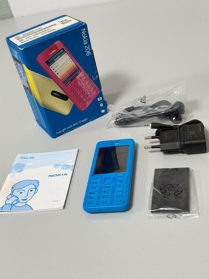 NIEUW / BRAND NEW NOKIA 206 – CYAN – UNLOCKED – BLUETOOTH, Telecommunicatie, Mobiele telefoons | Nokia, Nieuw, Zonder abonnement