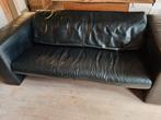 zwarte lederen zetels Rolf Benz, Ophalen, Leer, Zo goed als nieuw, Rechte bank