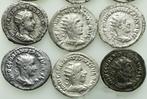 Romeinse munten, 6 Antoniniani, Verzenden, Italië, Losse munt, Zilver