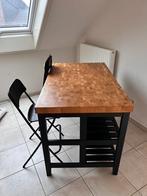 Keukeneiland eiken/zwart, Huis en Inrichting, Barren, Ophalen, Zo goed als nieuw