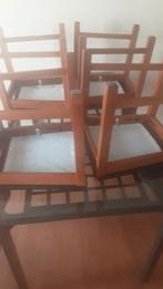 Eettafel  plus 4 stoelen  en salontafel, Huis en Inrichting, Tafels | Eettafels, Ophalen, 50 tot 100 cm, 50 tot 100 cm, Zo goed als nieuw