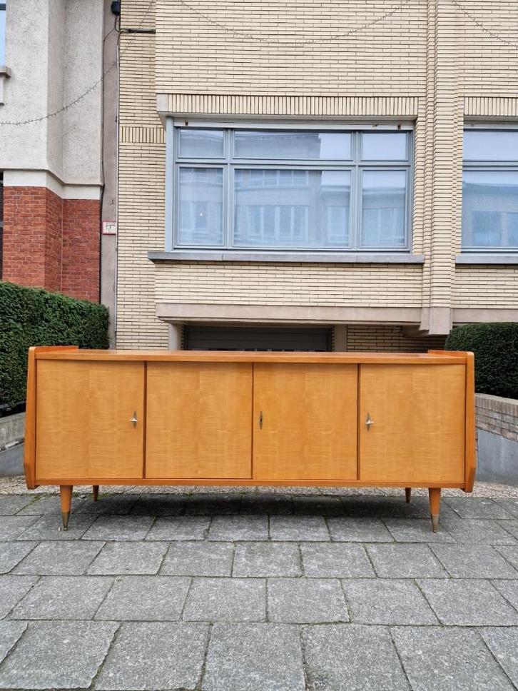 Vintage sixties XL dressoir | buffetkast | kast, Huis en Inrichting, Kasten | Dressoirs, Gebruikt, 200 cm of meer, 50 tot 75 cm