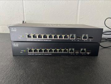 2x Cisco SG300 10PP - 10 portd PoE+ beschikbaar voor biedingen