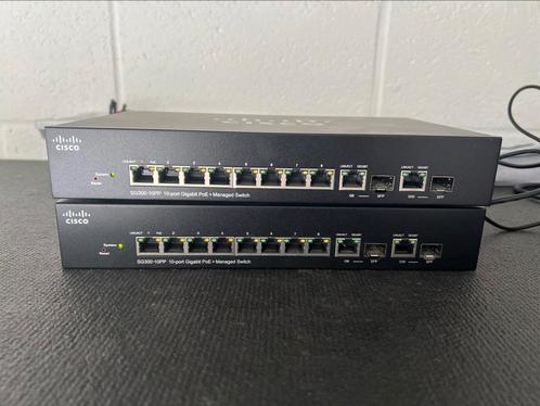 2x Cisco SG300 10PP - 10 portd PoE+, Computers en Software, Netwerk switches, Zo goed als nieuw, Ophalen of Verzenden