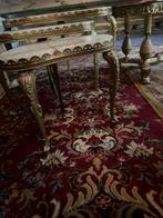 set van antieke of vintage messing en onyx marmeren tafels, Antiek en Kunst, Ophalen