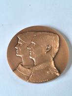 Bronzen medaille Belgisch vorstenpaar, Ophalen of Verzenden