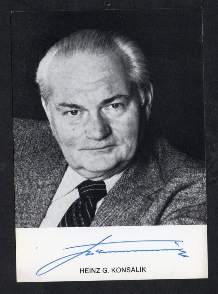 HANDTEKENING VAN HEINZ G. KONSALIK Heinz Günther, Verzamelen, Militaria | Tweede Wereldoorlog, Overige soorten, Boek of Tijdschrift