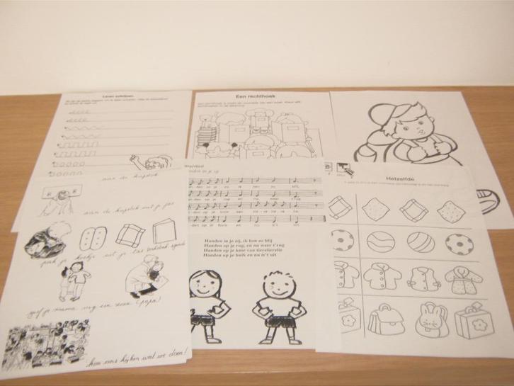 Kleur- , leer- oefenbladen kleuters thema school, Boeken, Kinderboeken | Kleuters, Ophalen