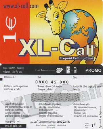 Carte de Telephone XL Call