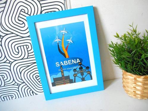 Retro Sabena reclame met nationale driekleur, Verzamelen, Retro, Huis en Inrichting, Ophalen of Verzenden
