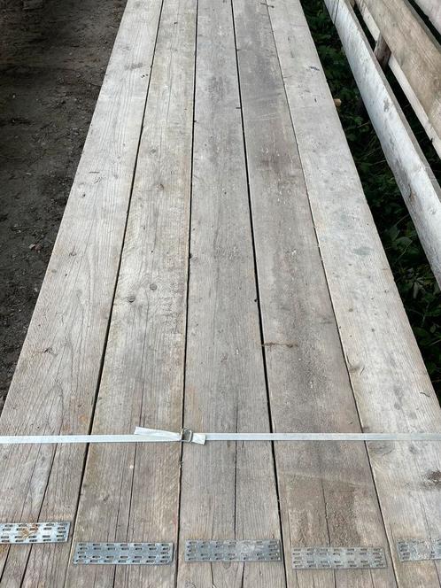 100 nette gebruikte steigerplanken, Doe-het-zelf en Bouw, Hout en Planken, Gebruikt, Plank, Steigerhout, 300 cm of meer, 25 tot 50 mm