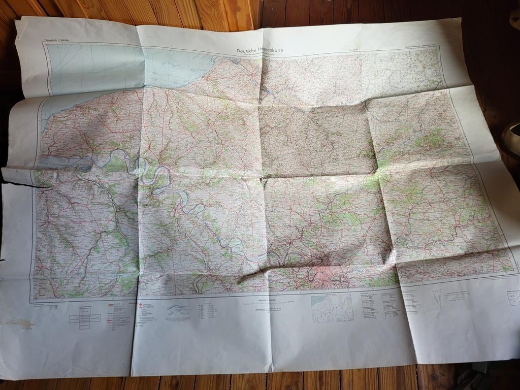 Grande carte état-major, Allemagne 2WW, Collections, Objets militaires | Seconde Guerre mondiale, Enlèvement ou Envoi