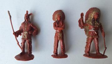 3 Indianen speelgoed figuren (zeldzaam) beschikbaar voor biedingen