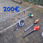 Kantmaaier en 2 bladblazers, Jardin & Terrasse, Débroussailleuses, Enlèvement, Essence