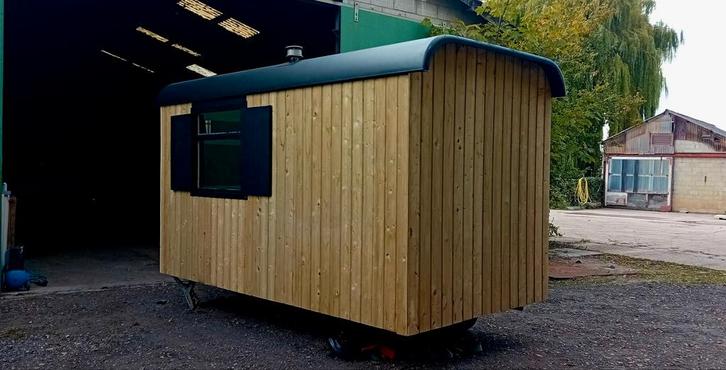Pipowagen werfkeet werfwagen schaftkeet schaftwagen te koop, Doe-het-zelf en Bouw, Overige Doe-Het-Zelf en Bouw, Ophalen