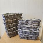 Rieten mandjes 9 stuks, Tuin, Ophalen of Verzenden, Rechthoekig, Minder dan 40 cm