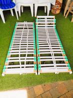 2 verstelbare lattenbodems + orthopedische matrassen., Caravans en Kamperen, Ophalen