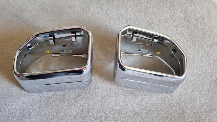 Originele chromen uitlaat sierstuk set BMW X4 G02, Autos : Pièces & Accessoires, Systèmes d'échappement, Utilisé, Enlèvement ou Envoi