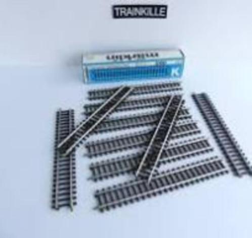 2100 MARKLIN HO - 10 x Rechte K rails 180 mm x10, Hobby en Vrije tijd, Modeltreinen | H0, Zo goed als nieuw, Rails, Wisselstroom